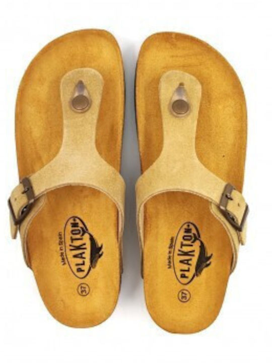 Leather Women's Flat Sandals Anatomic Mushroom