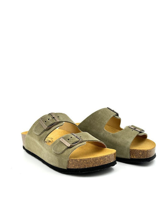 Women's Flat Sandals Anatomic Flatforms Afelpado Light Kaki