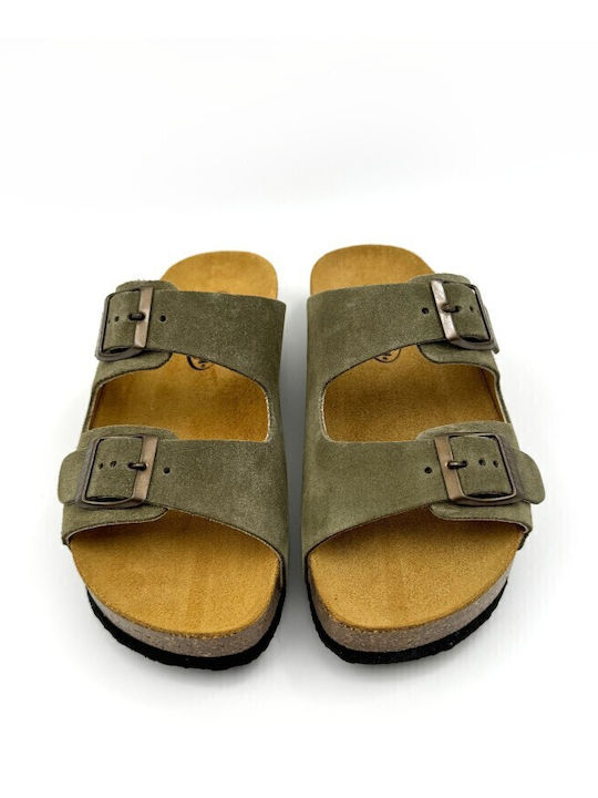 Women's Flat Sandals Anatomic Flatforms Afelpado Light Kaki