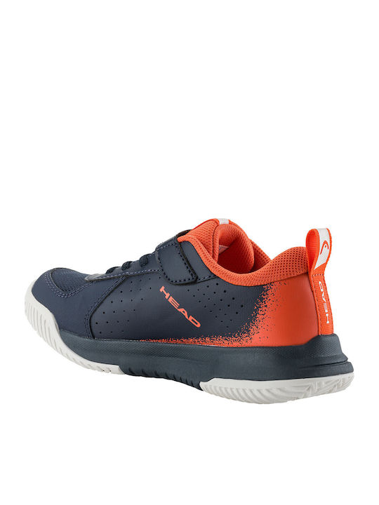 Kids Sports Shoes Tennis with Hoop & Loop Closure Navy Blue