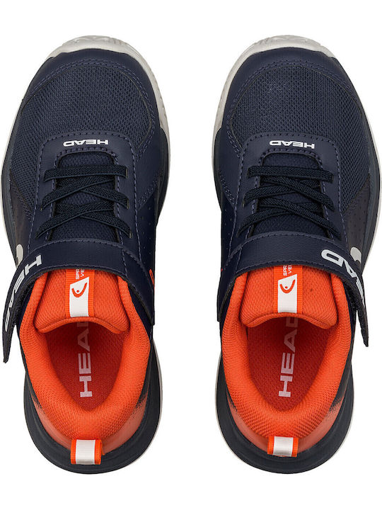Kids Sports Shoes Tennis with Hoop & Loop Closure Navy Blue