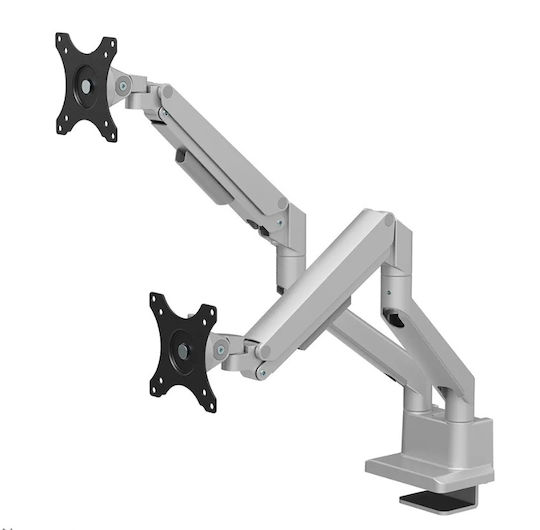 Neomounts Stand Desk Mounted for 2 Monitors up to 32" with Arm White (DS70-250SL2)