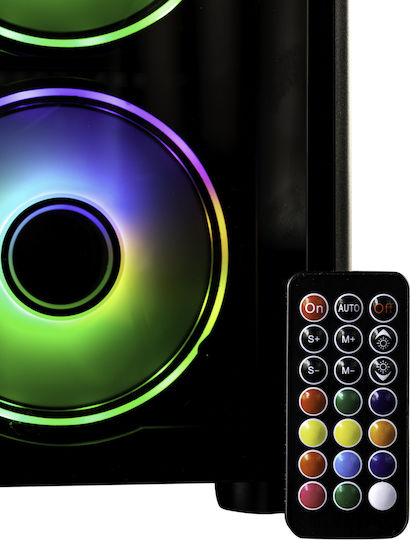 ProGaming Pro Gaming Blaze Midi Tower Computer Case with Side Window and ARGB Lighting Black