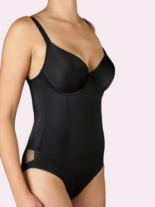 Selene Giorgia Women's Multifunctional Bodysuit Black Open Back Invisible Back