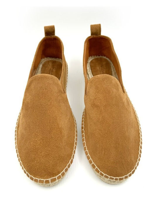 Leder Herren Espadrilles in Braun Farbe