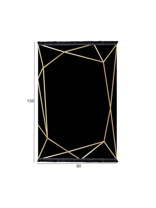 HomeMarkt Josiane Χαλί Διάδρομος με Κρόσια Μαύρο 80x150cm