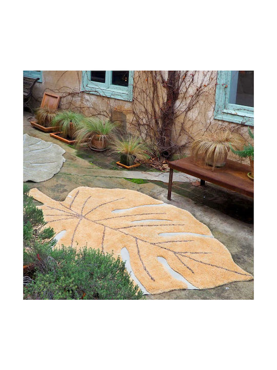 Lorena Canals Monstera Χαλί Ορθογώνιο Βαμβακερό Κίτρινο 120x180cm