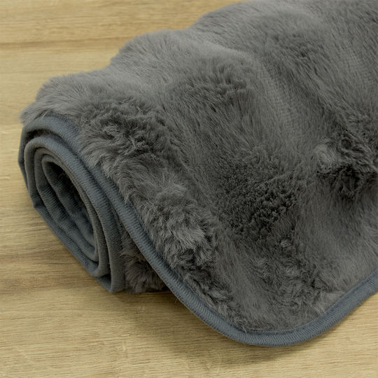 Lino Home Teppich Rechteckig Synthetisch,Polyester/Cotton/Leather Grey