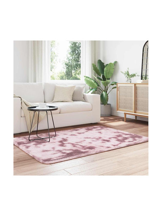 vidaXL Anti-slip Rug Rectangular Shaggy Dk. Pink
