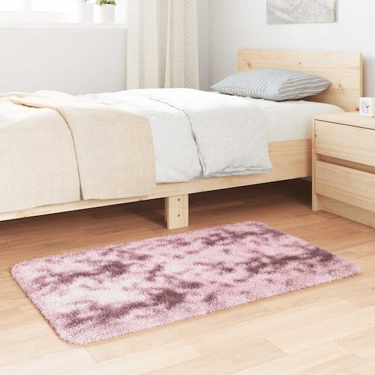 vidaXL Anti-slip Rug Rectangular Shaggy Dark Pink / Pink