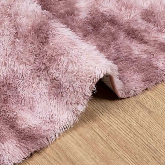 vidaXL Anti-slip Rug Rectangular Shaggy Dark Pink / Pink