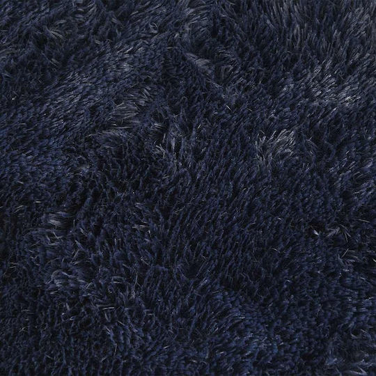 vidaXL Navarra Rutschfester Runder Shaggy-Teppich Blau Ø100 cm