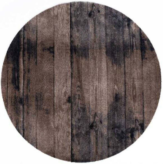 Sidirela Universal Rutschfest Teppich Rund Synthetisch,Polyester/Cotton/Leather 700 Wood Brown