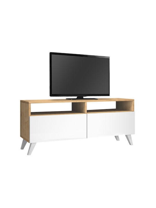 TV Stand Encoy Sonoma - White L120xD35xH50cm