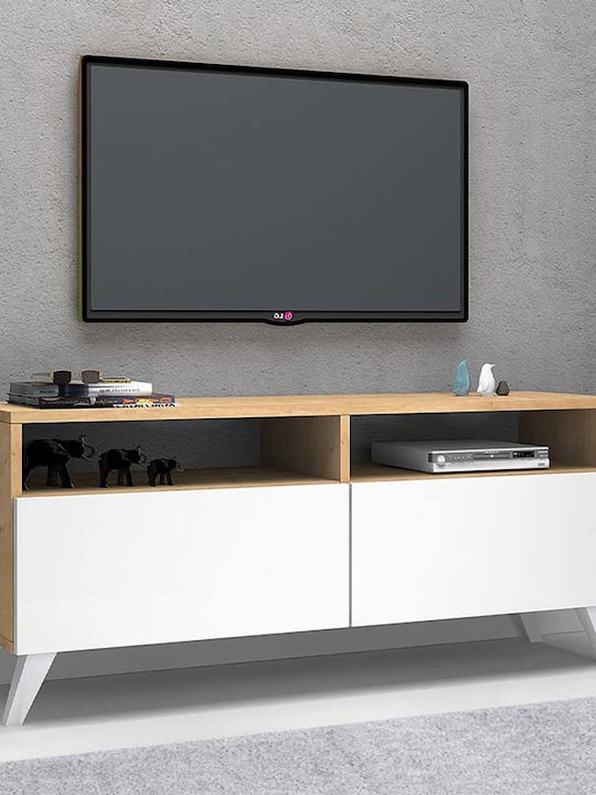 TV Stand Encoy Sonoma - White L120xD35xH50cm