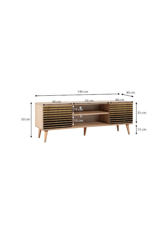 Soho Beige TV Stand L140xD40xH50cm