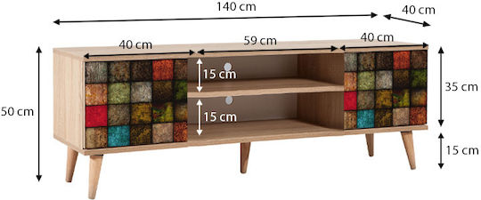 Suport TV Multicolor L140xW40xH50cm