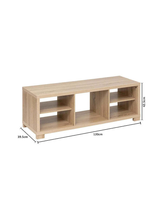 TV Stand Beige Length 120cm Width 39.5cm Height 42.5cm