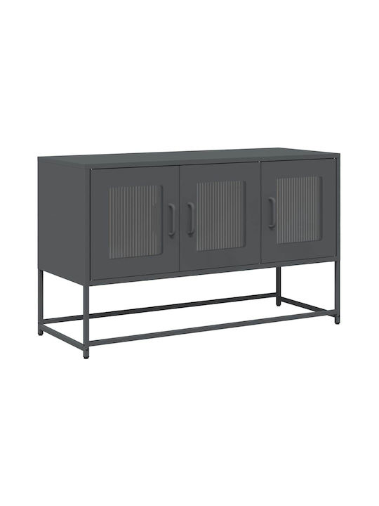 Metallic Anthracite TV Stand L100.5xD39xH60.5cm