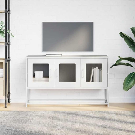 Metal TV Stand White M100.5xD39xH60.5cm