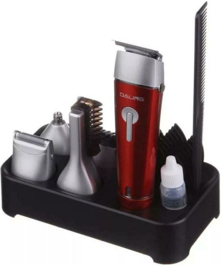 Kemei Set Rechargeable Hair Clipper Red KM-1015