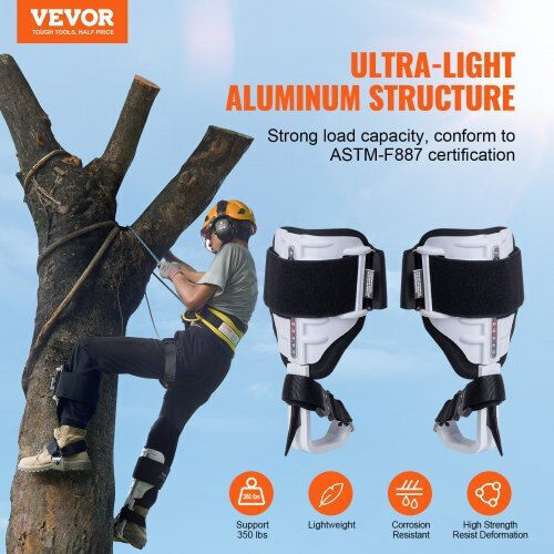 Vevor Tree Climbing Spikes Climbing Spurs Gear Aluminium Arborist Equipment Λευκό
