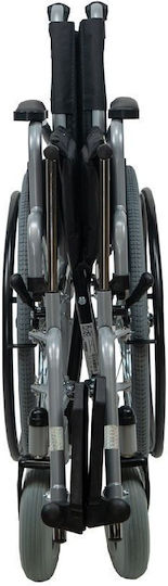 Mobiak Gemini Wheelchair 24" Folding Simple Type with Simple Back 46cm Silver