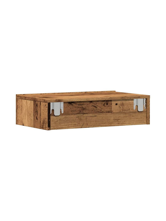 Dulap TV Vidaxl cu lumini LED lemn vechi 60x35x15.5 cm maro