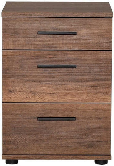 Trendline Wooden Bedside Table Καρυδί 40x39x57cm