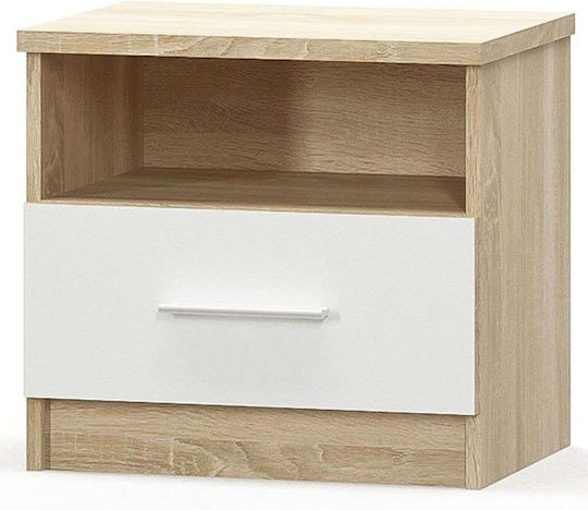 Nachttisch Geneva Natural / White 50x37x45.5cm