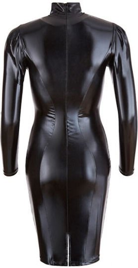 Cottelli Collection Wetlook Dress Секси рокля Черен