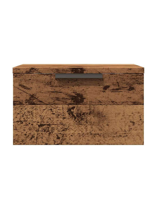 Wooden Bedside Table Old Wood 34x30x20cm
