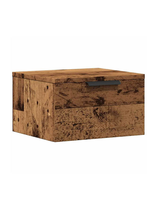Wooden Bedside Table Old Wood 34x30x20cm
