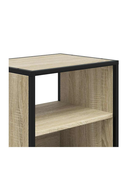 Κομοδίνο Ξύλινο με Μεταλλικά Πόδια Sonoma Δρυς 40x31x39.5cm