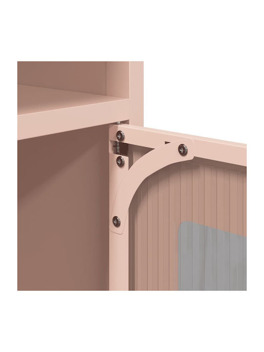Nachttisch Metall Rosa 36x39x78cm