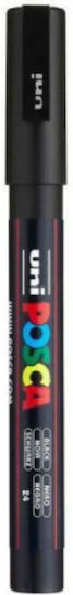 Uni-Ball PC-3M Ανεξίτηλος Μαρκαδόρος Black