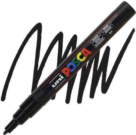 Uni-Ball PC-3M Ανεξίτηλος Μαρκαδόρος Black