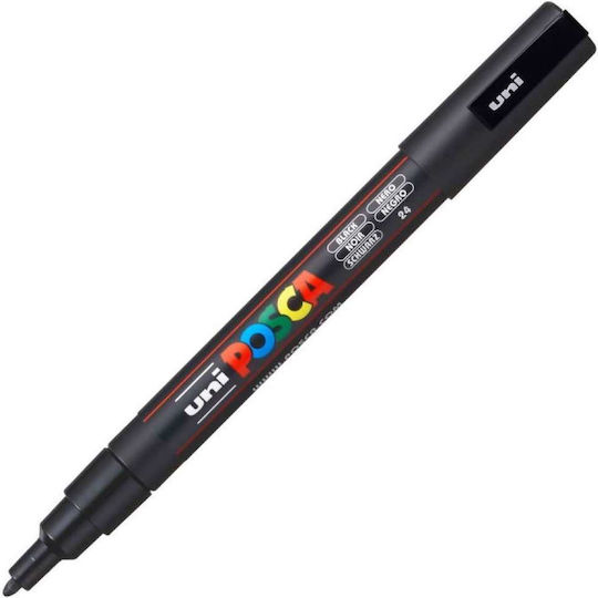 Uni-Ball PC-3M Ανεξίτηλος Μαρκαδόρος Black