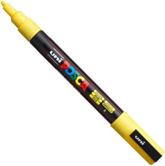 Uni-Ball PC-3M Permanent Marker 1.3mm Yellow