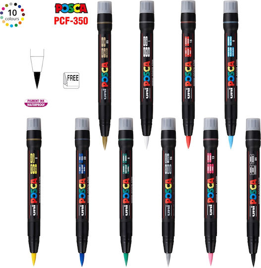 Posca PCF-350 Ανεξίτηλος Μαρκαδόρος 1 White 10mm