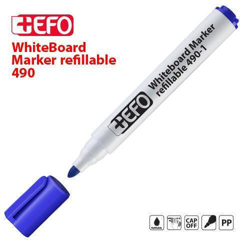 +Efo Whiteboard Marker 3mm Blue