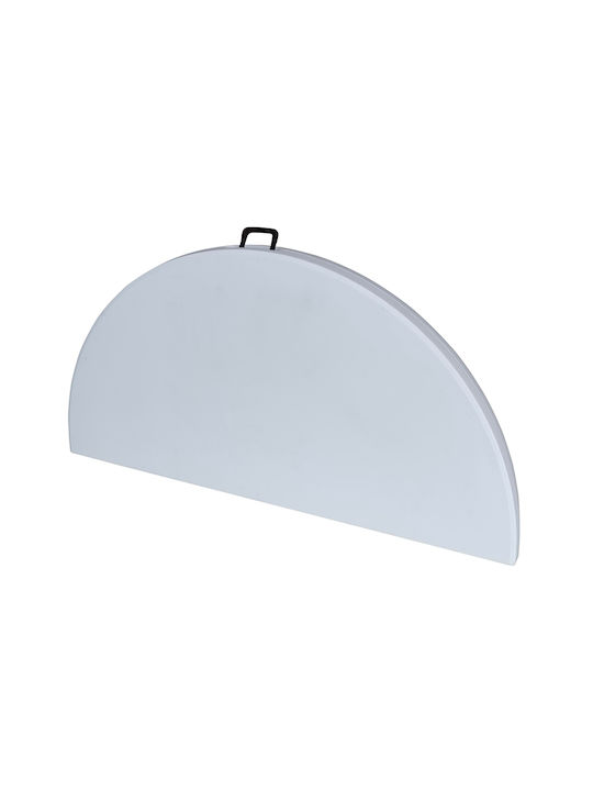 Plastic Masa Catering pentru spații exterioare Pliabil cu schelet metalic Alb 152x152x74buc
