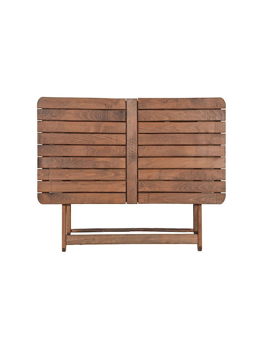 Wooden Masa pentru spații exterioare Pliabil Retto 120x75x71buc