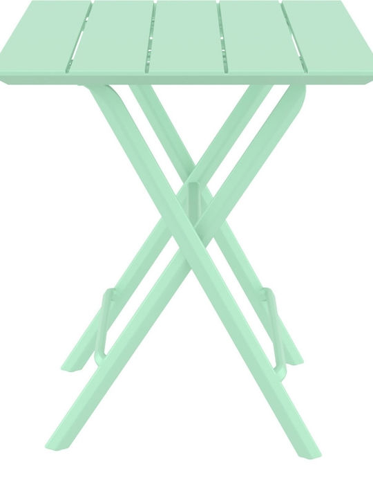 Пластмасово Маса Бар за Малки Външни Пространства Стабилна Helen Opaline Green 60x60x74бр
