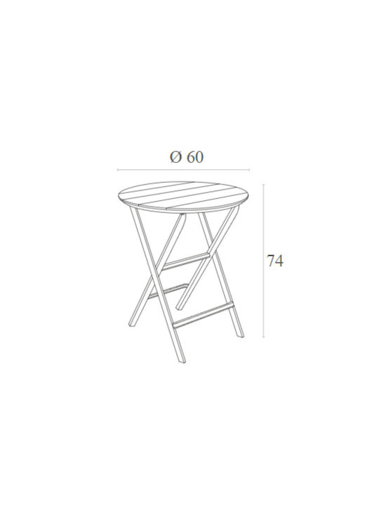 Helen Outdoor Dinner Free Standing Metal Table Marsala 60x60x74cm