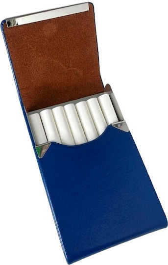 Luxus 7-Zigarettenetui Leder Blau