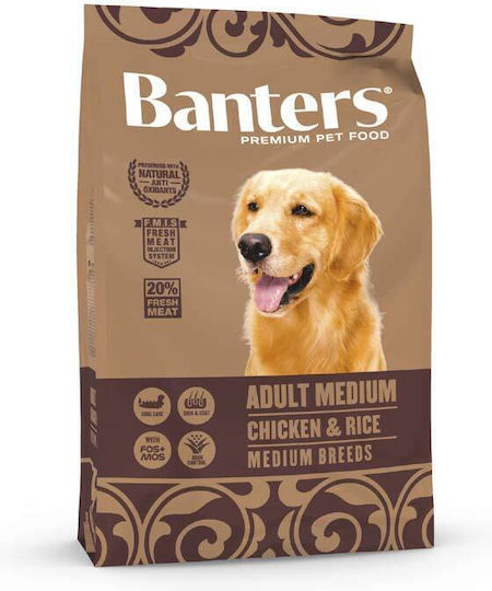 Banters Adult Medium 3kg Dry Food for Adult Medium Breed Dogs with Chicken and Rice