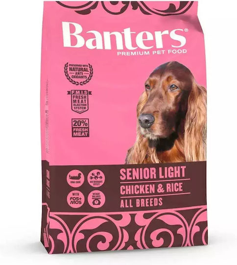 Banters Senior Light 3kg Dry Food for Senior Dogs with Chicken and Rice