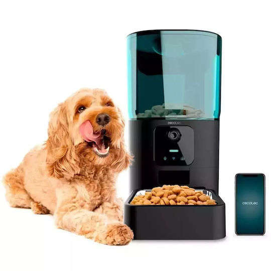 Cecotec Pumba 6000 Automat Bol din oțel inoxidabil Mâncare pentru Câine & Pisică 2x 6lt în Culoare Negru (fără cameră)