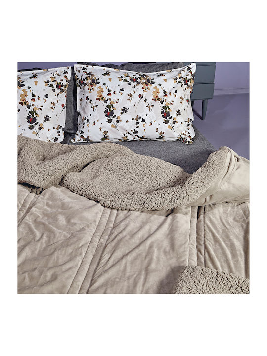 Kentia Κουβερτοπάπλωμα Υπέρδιπλο 220x240εκ. Notturno Μπεζ 730 GSM